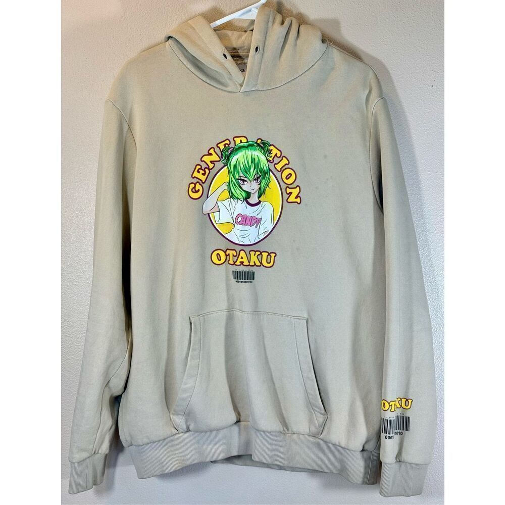 Bershka Generation Otaku Manga Ainme Men's Hoodie Sweatshirt Large